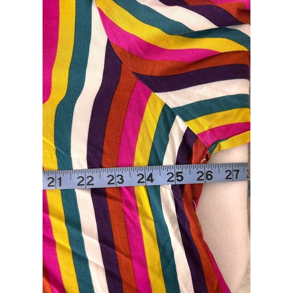 Andree by unit Multicolor Stripe Adjustable Sleeve Embroidery Back , 2x - Picture 12 of 13